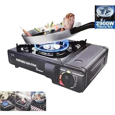 Aragaz portabil pe gaz 2900W Andowl Q WS155 Negru Aragaz portabil pe gaz 2900W Andowl Q WS155 Negru