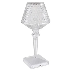 Lampa de masa decorativa LED tip cristal Andowl Q LED1633 transparenta