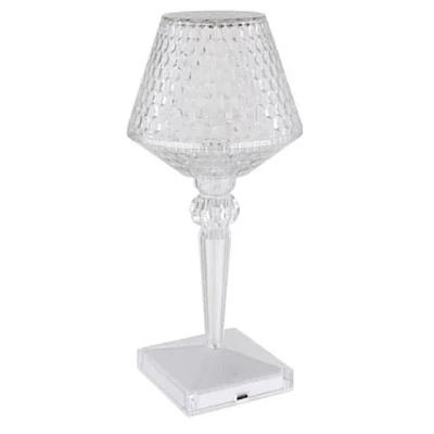 Lampa de masa decorativa LED tip cristal Andowl Q LED1633 transparenta Lampa de masa decorativa LED tip cristal Andowl Q LED1633 transparenta