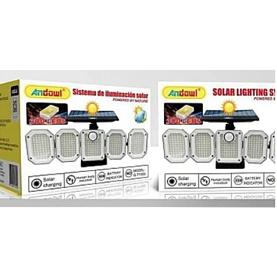 Lampa solara Andowl Q TY300 cu 5 casete si 300 LED Lampa solara Andowl Q TY300 cu 5 casete si 300 LED