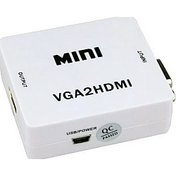 Adaptor Q JC145 Mini Convertor VGA La HDMI Full HD 1080p Video Si Audio Stereo