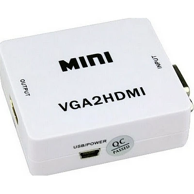 Adaptor Q JC145 Mini Convertor VGA La HDMI Full HD 1080p Video Si Audio Stereo Adaptor Q JC145 Mini Convertor VGA La HDMI Full HD 1080p Video Si Audio Stereo