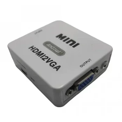Adaptor Q JC145 Mini Convertor VGA La HDMI Full HD 1080p Video Si Audio Stereo Adaptor Q JC145 Mini Convertor VGA La HDMI Full HD 1080p Video Si Audio Stereo