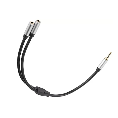 Cablu adaptor audio QHD74 de 3.5mm 20cm Cablu adaptor audio QHD74 de 3.5mm 20cm