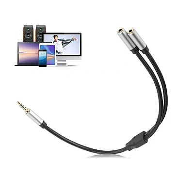 Cablu adaptor audio QHD74 de 3.5mm 20cm Cablu adaptor audio QHD74 de 3.5mm 20cm