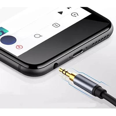 Cablu adaptor audio QHD74 de 3.5mm 20cm Cablu adaptor audio QHD74 de 3.5mm 20cm