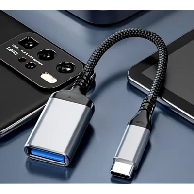 Cablu adaptor QZH018 model OTG USB Tip C de 20cm Cablu adaptor QZH018 model OTG USB Tip C de 20cm