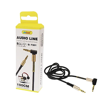 Cablu audio cu conectori QT201 1m mufa jack 3.5mm Cablu audio cu conectori QT201 1m mufa jack 3.5mm