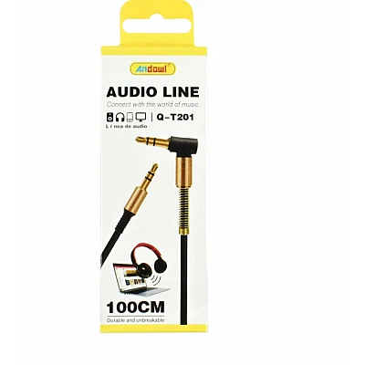 Cablu audio cu conectori QT201 1m mufa jack 3.5mm Cablu audio cu conectori QT201 1m mufa jack 3.5mm