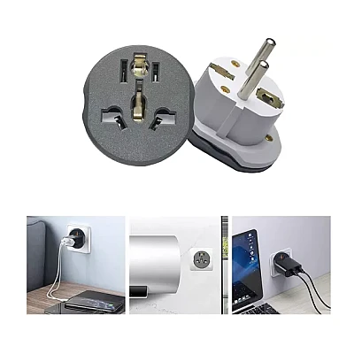 Adaptor priza universal QDC16 protectie scurt circuit 250V/16A Adaptor priza universal QDC16 protectie scurt circuit 250V/16A