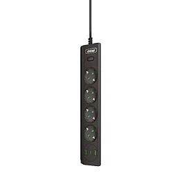 Prelungitor Electric cu 4 prize 2 USB Tip A 1 USB Tip C si intrerupator Q PX400