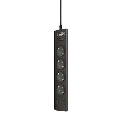 Prelungitor Electric cu 4 prize 2 USB Tip A 1 USB Tip C si intrerupator Q PX400 Prelungitor Electric cu 4 prize 2 USB Tip A 1 USB Tip C si intrerupator Q PX400