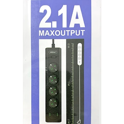 Prelungitor Electric cu 4 prize 2 USB Tip A 1 USB Tip C si intrerupator Q PX400 Prelungitor Electric cu 4 prize 2 USB Tip A 1 USB Tip C si intrerupator Q PX400