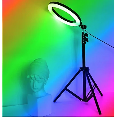 Lampa Circulara Profesionala LED Ring Light RGB 33cm Q MG33 Lampa Circulara Profesionala LED Ring Light RGB 33cm Q MG33