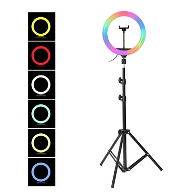 Lampa Circulara Profesionala LED Ring Light RGB 33cm Q MG33 Lampa Circulara Profesionala LED Ring Light RGB 33cm Q MG33