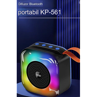 Boxa Portabila KP 561 Bluetooth LED Joc de lumini 1200 mAh 5W USB Boxa Portabila KP 561 Bluetooth LED Joc de lumini 1200 mAh 5W USB