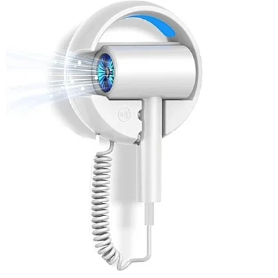 Uscator de par cu montare pe perete cu ioni negativi lumina albastra Andowl Q F002 Uscator de par cu montare pe perete cu ioni negativi lumina albastra Andowl Q F002