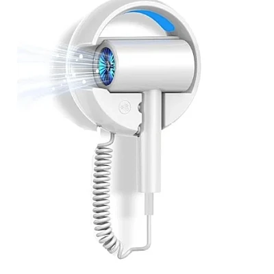Uscator de par cu montare pe perete cu ioni negativi lumina albastra Andowl Q F002 Uscator de par cu montare pe perete cu ioni negativi lumina albastra Andowl Q F002