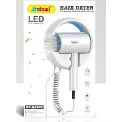 Uscator de par cu montare pe perete cu ioni negativi lumina albastra Andowl Q F002 Uscator de par cu montare pe perete cu ioni negativi lumina albastra Andowl Q F002