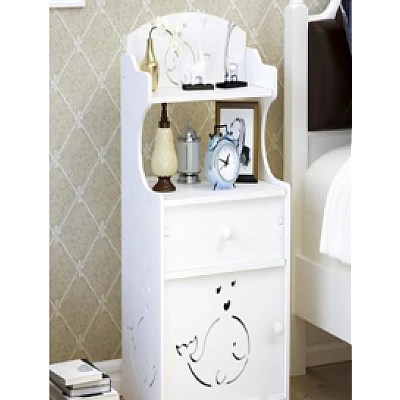 Noptiera cu 3 rafturi 51 x 24 x 17 cm Alb Noptiera cu 3 rafturi 51 x 24 x 17 cm Alb