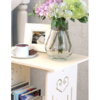 Noptiera cu 3 rafturi 51 x 24 x 17 cm Alb Noptiera cu 3 rafturi 51 x 24 x 17 cm Alb