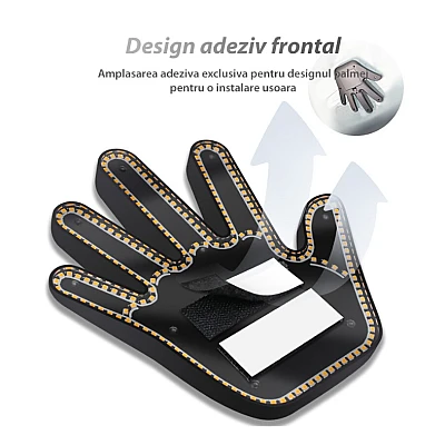 Semn LED auto cu telecomanda design mana 4 moduri efect vizual stralucitor