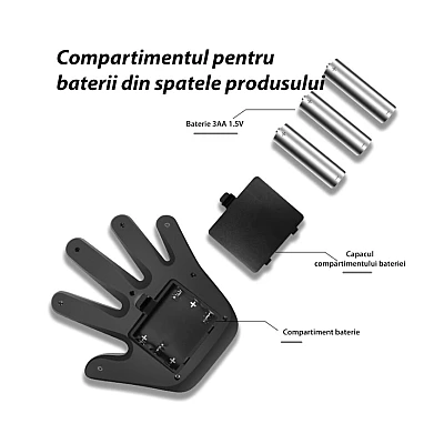 Semn LED auto cu telecomanda design mana 4 moduri efect vizual stralucitor