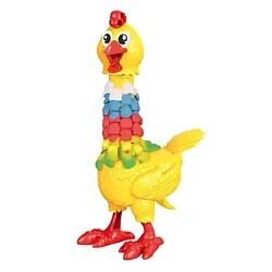 Jucarie interactiva cu plastilina Puiul amuzant cu pene colorate