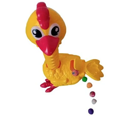 Jucarie interactiva cu plastilina Puiul amuzant cu pene colorate