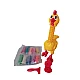 Jucarie interactiva cu plastilina Puiul amuzant cu pene colorate