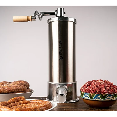 Aparat vertical de facut (umplut) carnati Craft Tec 4kg MX128 inox 5 palnii incluse