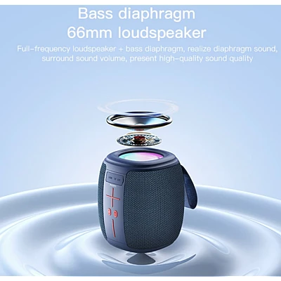 Boxa portabila KP 539 Wireless Bluetooth 500maH 5W Lumini LED