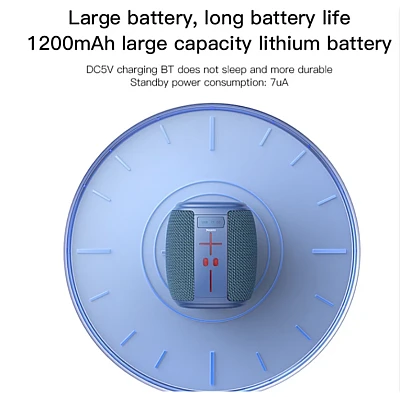 Boxa portabila KP 539 Wireless Bluetooth 500maH 5W Lumini LED