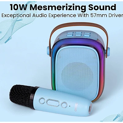 Boxa bluetooth cu microfon wireless KP K01 cu lumini RGB efecte vocale