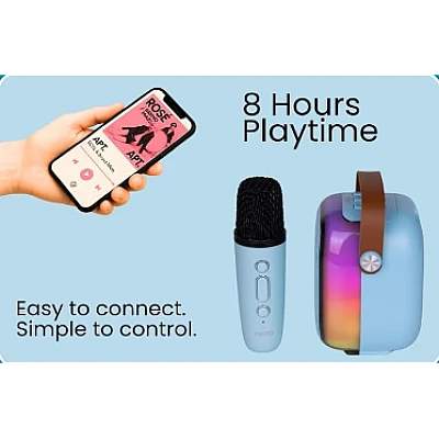 Boxa bluetooth cu microfon wireless KP K01 cu lumini RGB efecte vocale