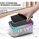 Boxa Bluetooth KP 559 3 in 1 cu incarcator wireless ceas si iluminare LED 10W