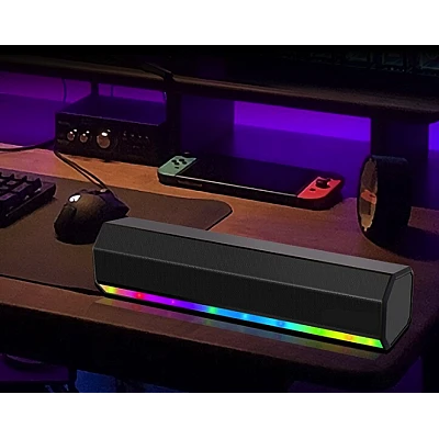 Boxa Bluetooth KP 557 putere 10W USB TF FM TWS BT AUX si lumina RGB