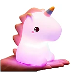 Lampa de veghe pentru copii unicorn 16 culori dimabila