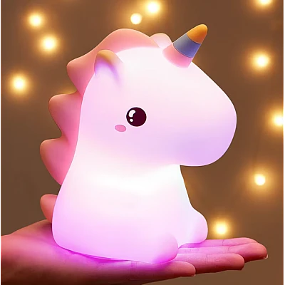 Lampa de veghe pentru copii unicorn 16 culori dimabila