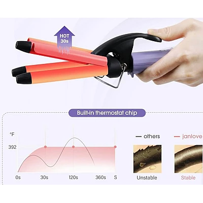 Ondulator pentru par in valuri GW 7751 cu 3 tuburi