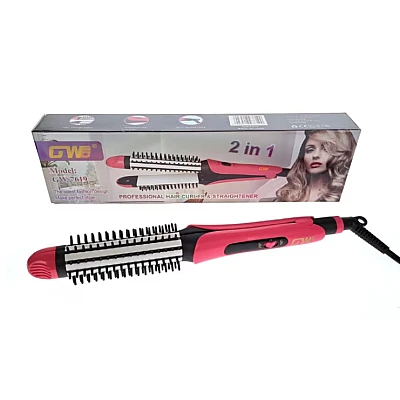 Ondulator profesional GW 7619 cu placa de indreptat parul 2 in 1