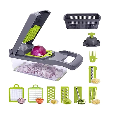 Razatoare multifunctionala 16 accesorii lame Inox verde