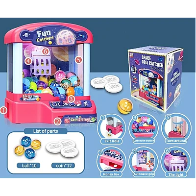 Joc tip Automat de Jucarii cu Gheara pentru Copii Mini Claw Machine cu Lumini si Sunete