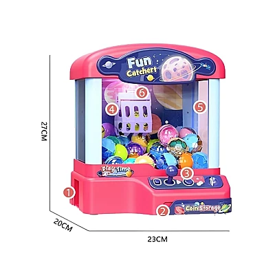 Joc tip Automat de Jucarii cu Gheara pentru Copii Mini Claw Machine cu Lumini si Sunete