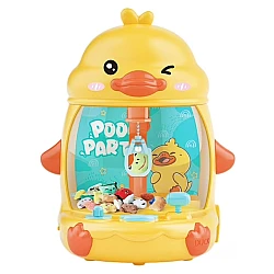 Mini Automat cu Gheara in forma de Ratusca joc interactiv pentru copii cu lumini si muzica