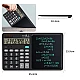Calculator stiintific ecran LCD 7 inch 12 cifre solar/baterie negru 25.3x15.9x1.6cm