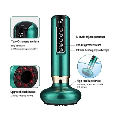 Aparat de masaj Pastsky Incarcare USB 8W Verde Aparat de masaj Pastsky Incarcare USB 8W Verde