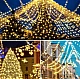 Instalatie solara decorativa lungime 30 metri cu 300 LED ALB CALD Instalatie solara decorativa lungime 30 metri cu 300 LED ALB CALD