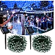 Instalatie solara decorativa lungime 30 metri cu 300 LED ALB RECE Instalatie solara decorativa lungime 30 metri cu 300 LED ALB RECE