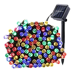 Instalatie solara decorativa lungime 30 metri cu 300 LED MULTICOLOR